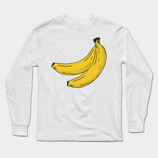 Banana hand drawn fruits summer Long Sleeve T-Shirt